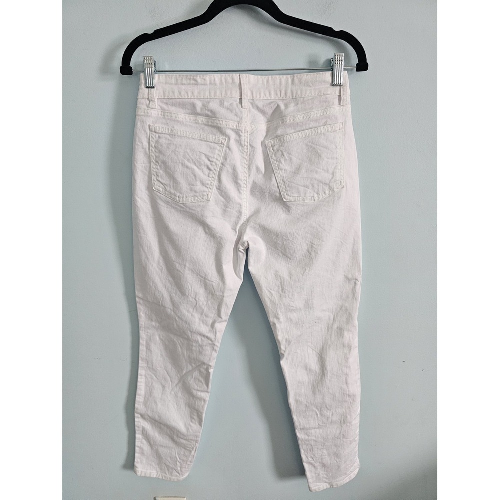 Eileen Fisher Organic Cotton Stretch Straight Leg‎ Jeans White Women's Size 4 - Picture 5 of 5